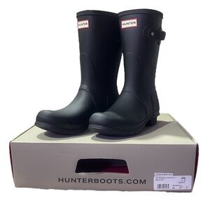 NEW Hunter Womens Original Short Rain Boots Black Size 8M